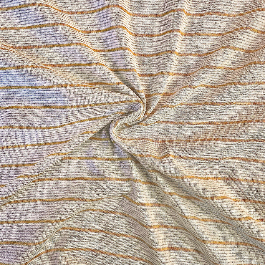 Poly-Cotton-Rayon Jersey Stripe · beige/yellow