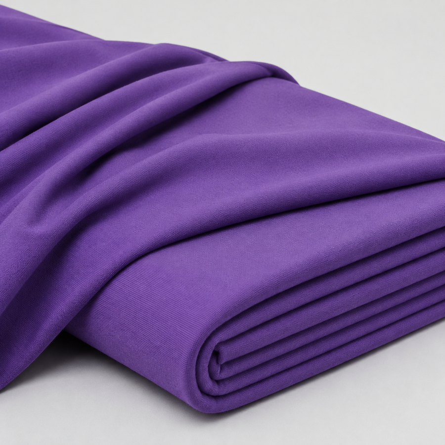 Purple Cotton Jersey fabric, front view