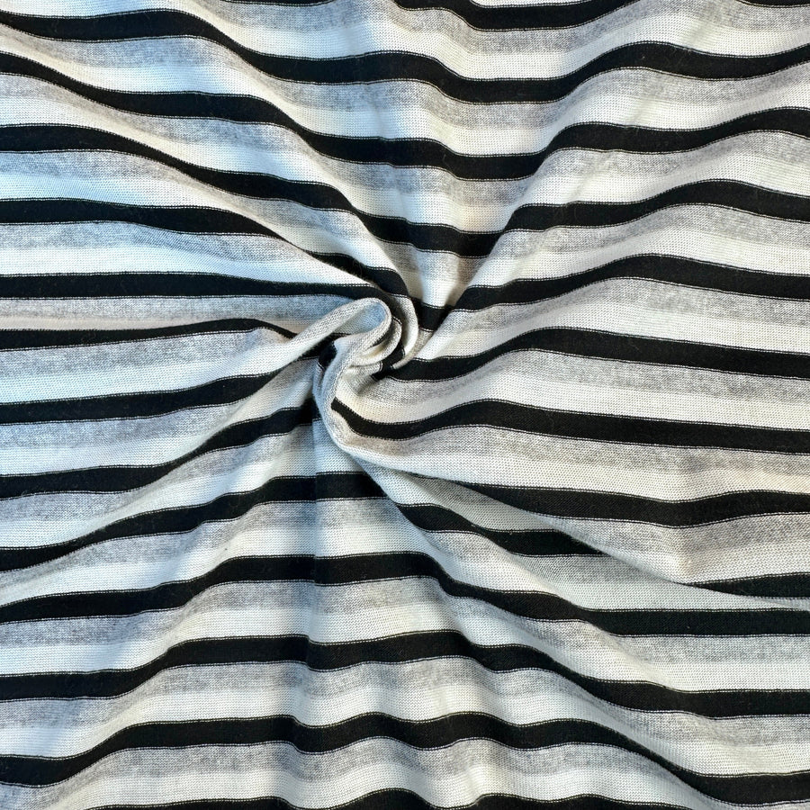 Cotton Jersey Stripe · black/gray