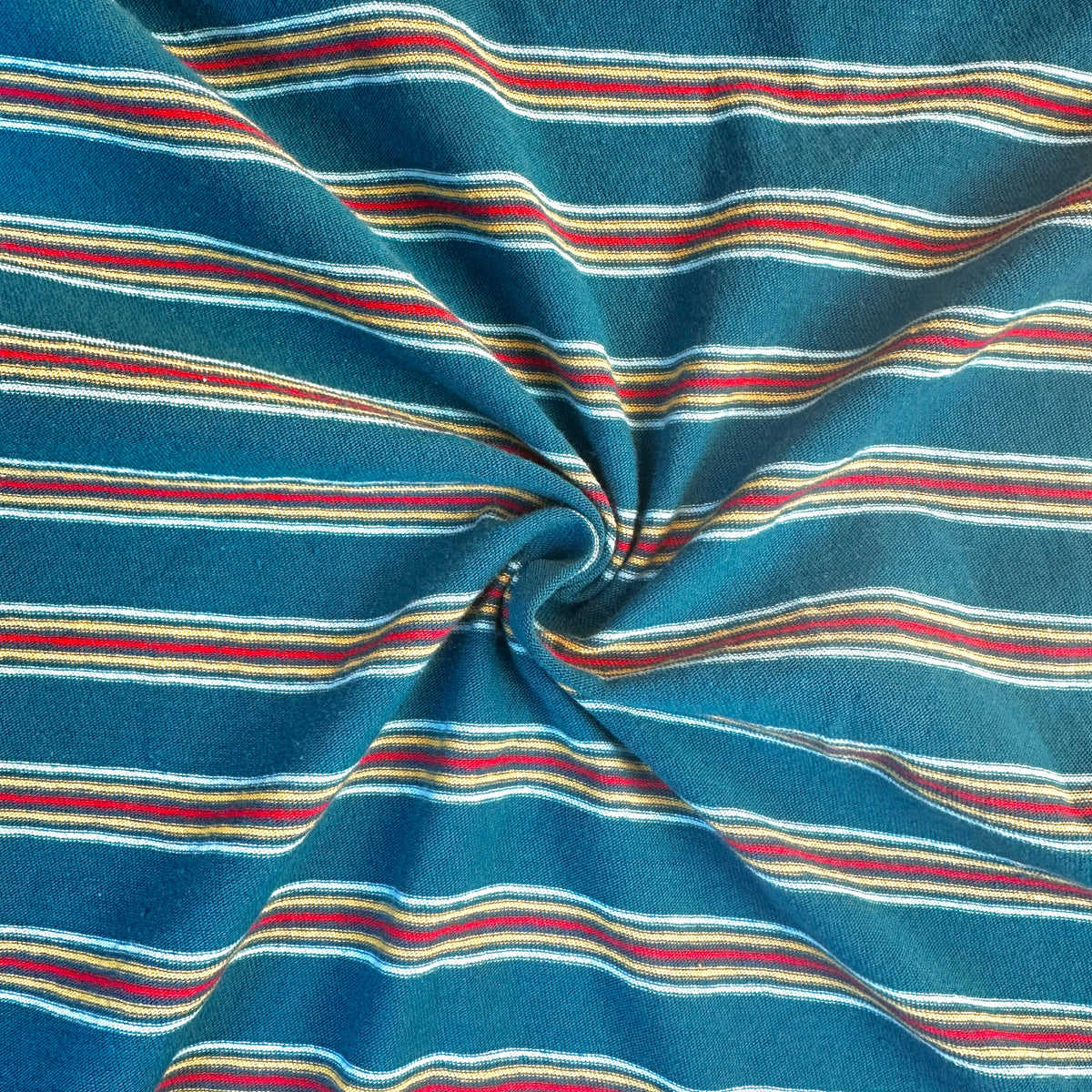 Poly-Cotton Jersey Stripe · navy/yellow