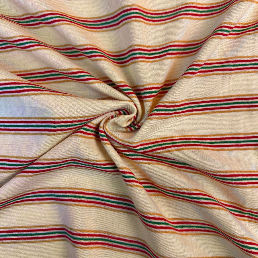 Poly-Cotton Jersey Stripe · yellow/green