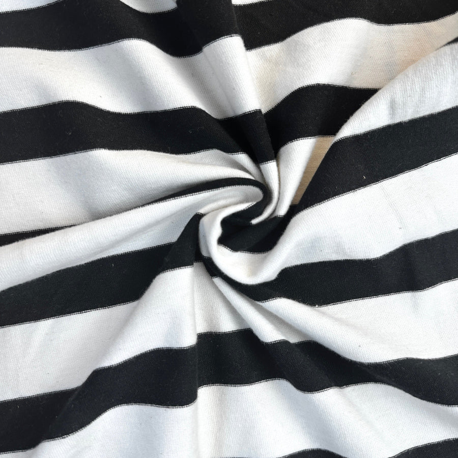 Cotton Jersey Stripe · black/white