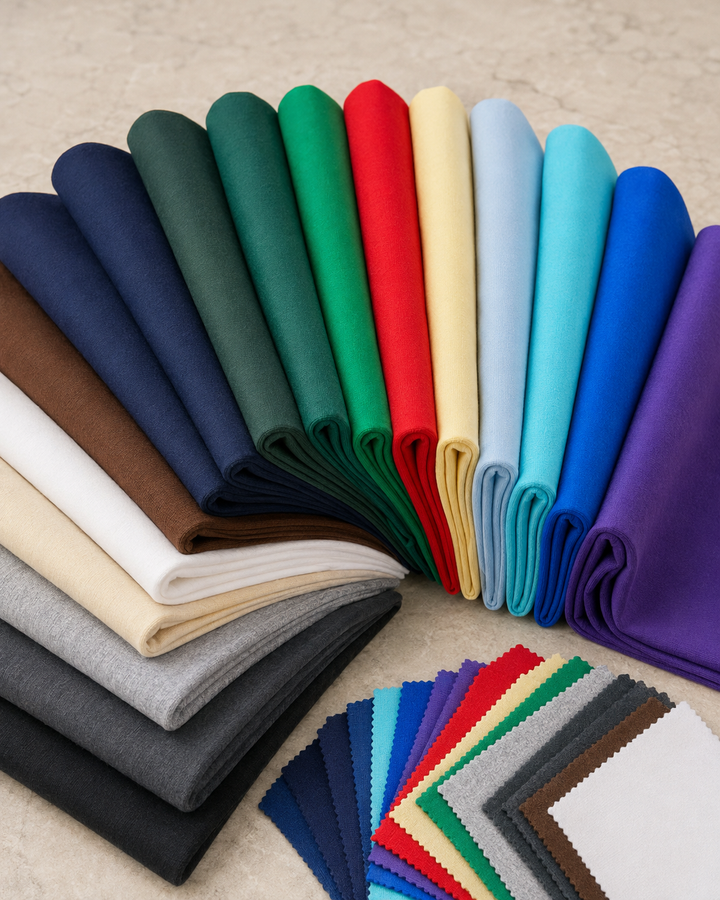 AI-generated color range cover showing Cotton Jersey 200 GSM in available colors