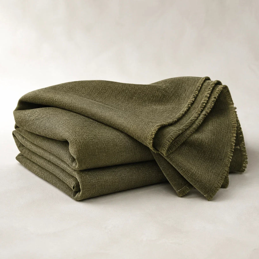 COLOR: Hunter Green | Linen, 6 oz · 60″ wide, eco-friendly | view 1