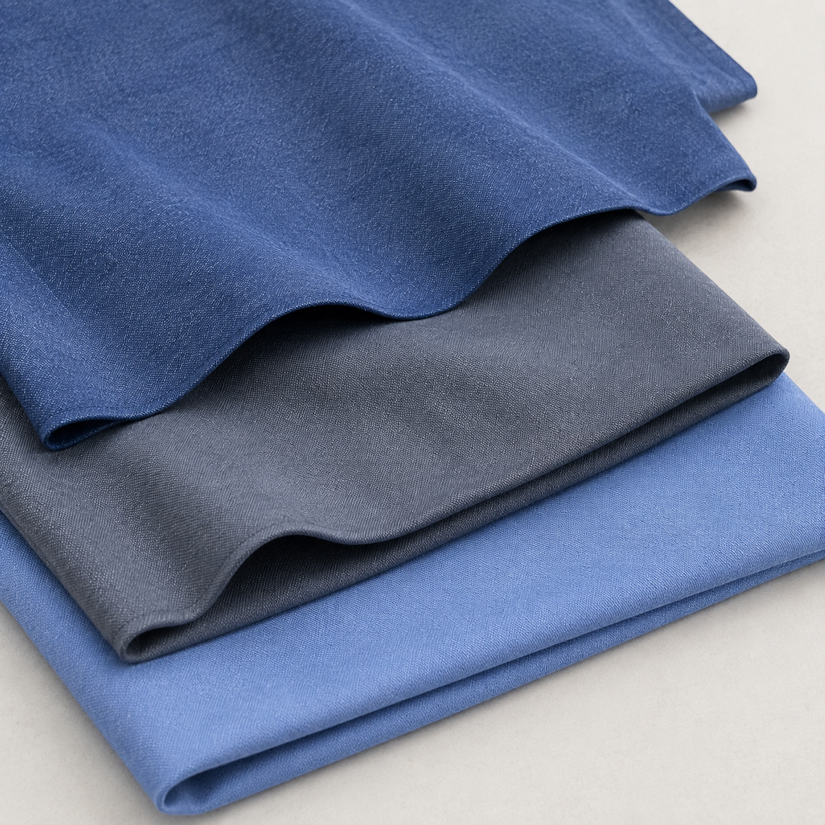 Fabric range cover | Japanese Tencel Denim Indigo Gray and Sky