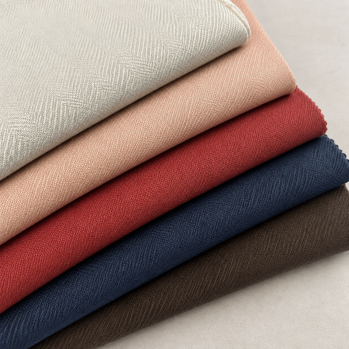 RANGE COVER | Italian Linen Herringbone | Five source-photographed fabrics in new AI staging