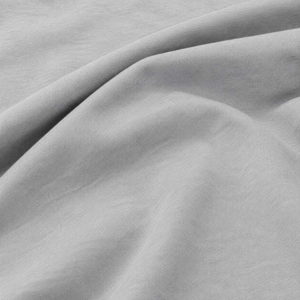 Double French Terry fabric, pale gray, smooth knit studio view 1